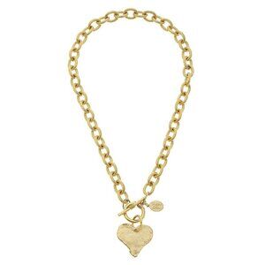 Sweetheart!  Susan Shaw Heart Toggle Necklace - NWT